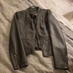 Black leather jacket